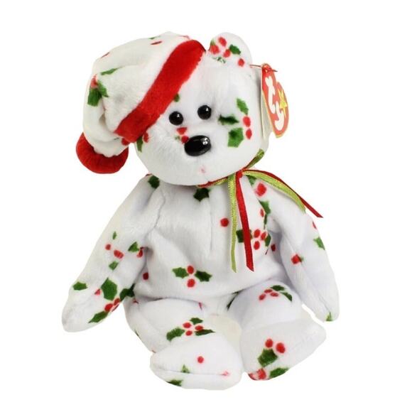 TY Beanie Baby - 1998 HOLIDAY TEDDY (8.5 inch) - MWMTs Stuffed Animal Toy - Picture 1 of 1